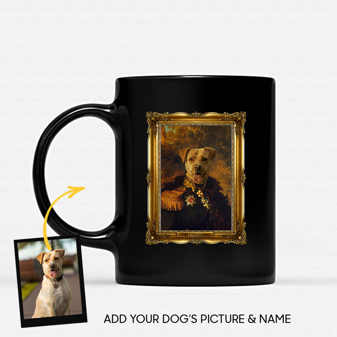 Personalized Dog Gift Idea - Royal Dog's Portrait 45 For Dog Lovers - Black Mug