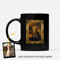 Thumbnail for Personalized Dog Gift Idea - Royal Dog's Portrait 45 For Dog Lovers - Black Mug