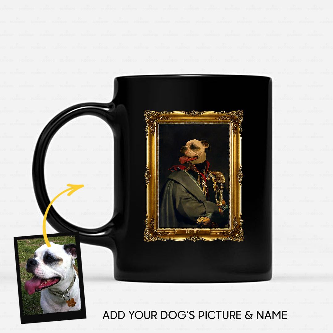 Personalized Dog Gift Idea - Royal Dog's Portrait 46 For Dog Lovers - Black Mug