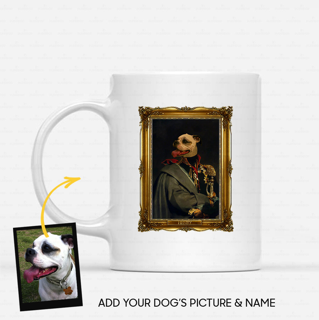 Personalized Dog Gift Idea - Royal Dog's Portrait 46 For Dog Lovers - White Mug