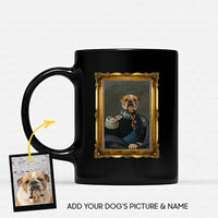 Thumbnail for Personalized Dog Gift Idea - Royal Dog's Portrait 48 For Dog Lovers - Black Mug
