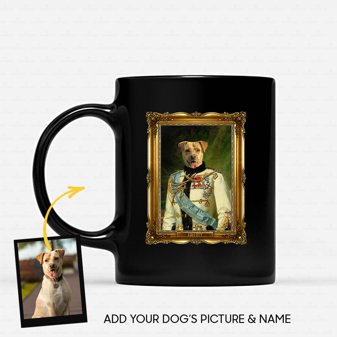 Personalized Dog Gift Idea - Royal Dog's Portrait 52 For Dog Lovers - Black Mug