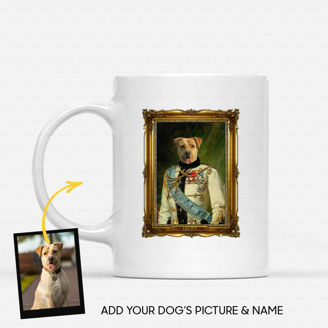 Personalized Dog Gift Idea - Royal Dog's Portrait 52 For Dog Lovers - White Mug