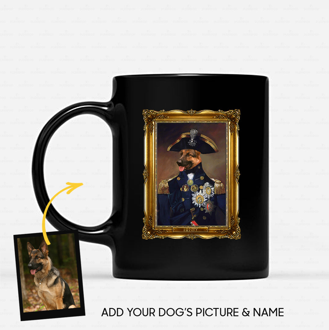 Personalized Dog Gift Idea - Royal Dog's Portrait 50 For Dog Lovers - Black Mug