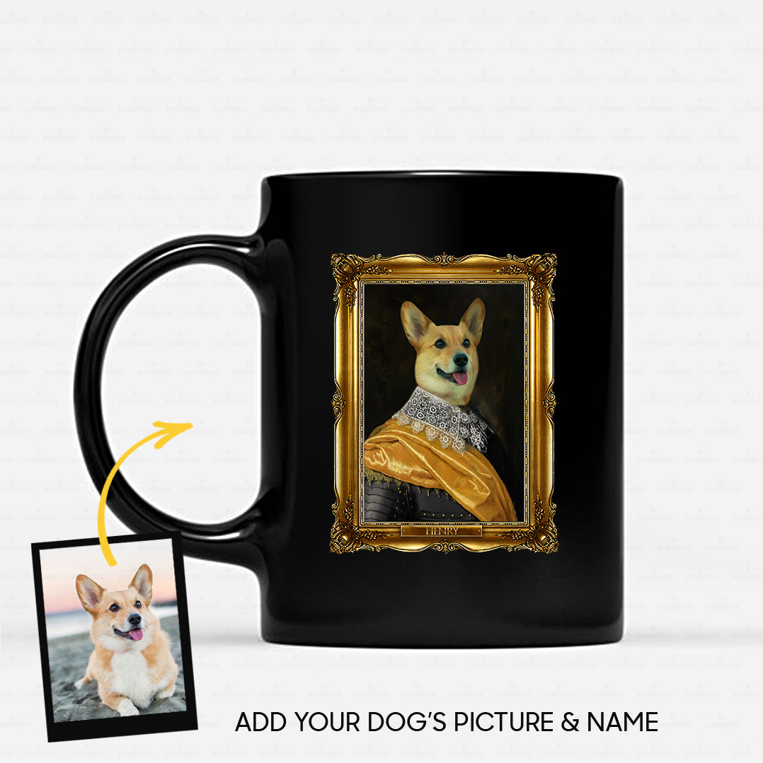 Personalized Dog Gift Idea - Royal Dog's Portrait 51 For Dog Lovers - Black Mug