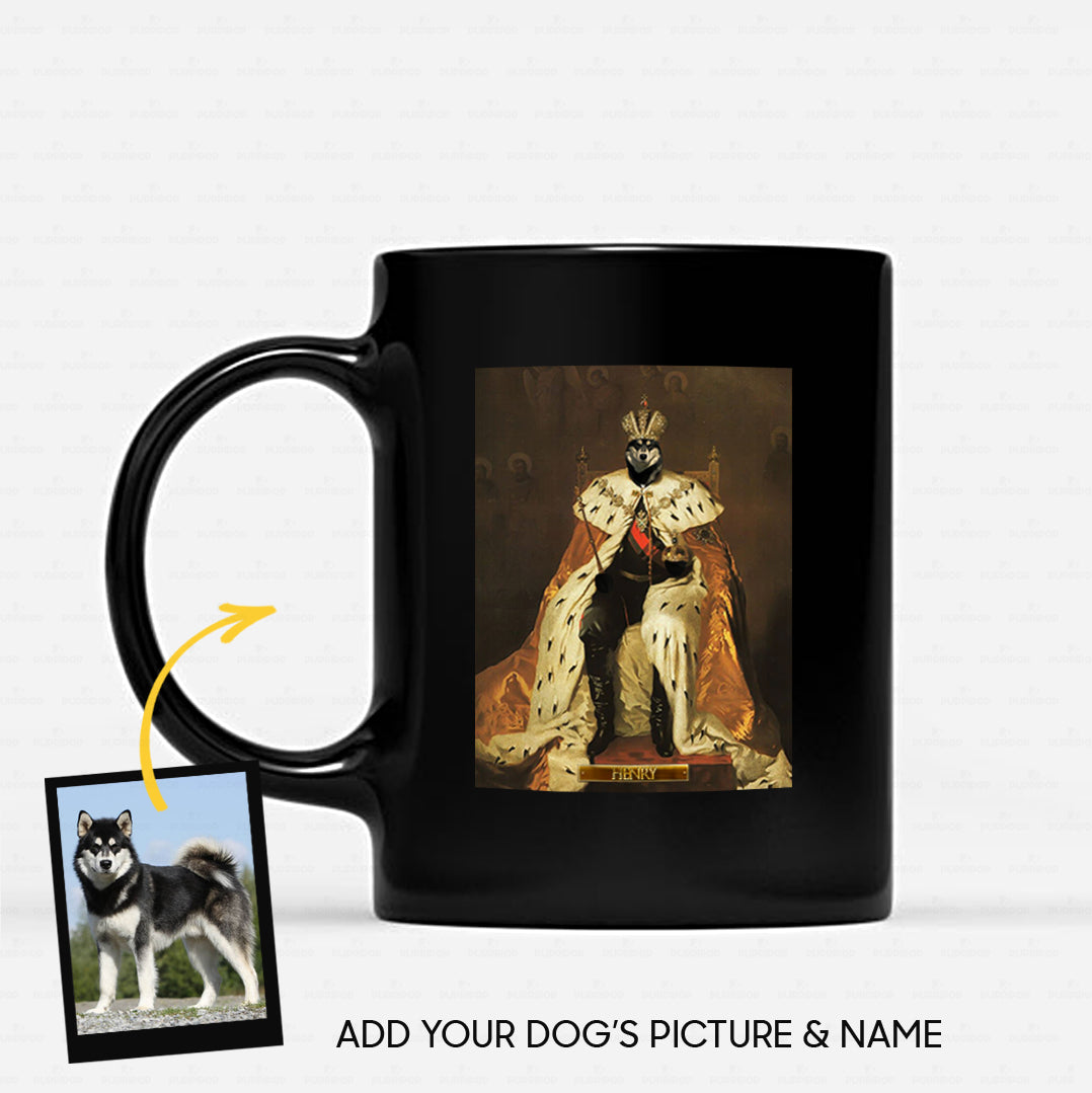 Personalized Dog Gift Idea - Royal Dog's Portrait 53 For Dog Lovers - Black Mug