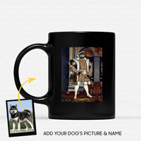 Thumbnail for Personalized Dog Gift Idea - Royal Dog's Portrait 54 For Dog Lovers - Black Mug