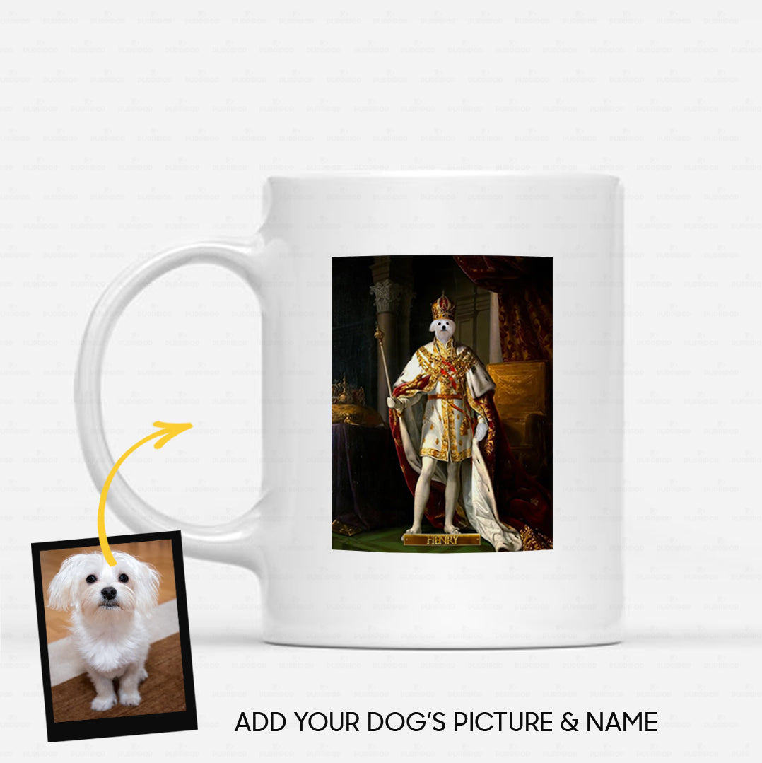 Personalized Dog Gift Idea - Royal Dog's Portrait 55 For Dog Lovers - White Mug
