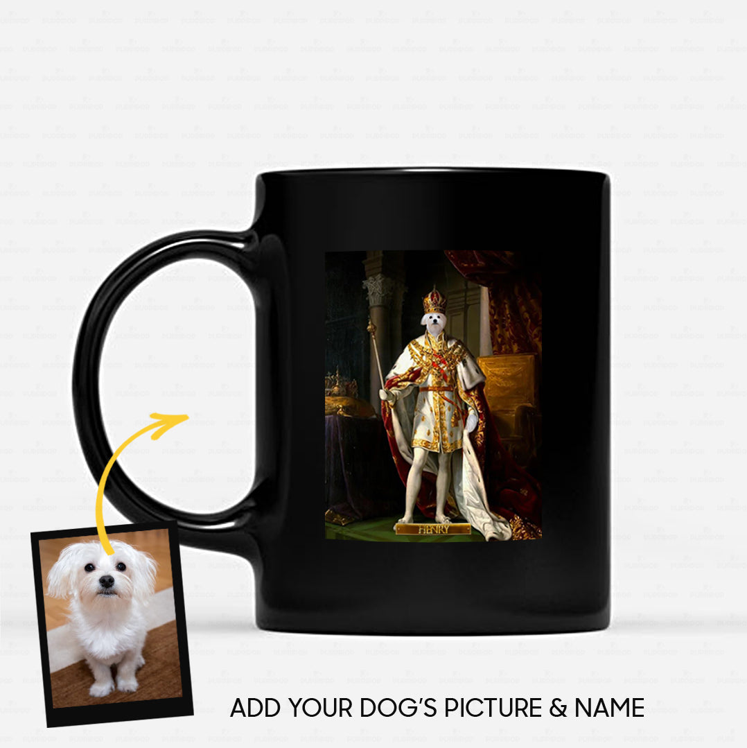 Personalized Dog Gift Idea - Royal Dog's Portrait 55 For Dog Lovers - Black Mug