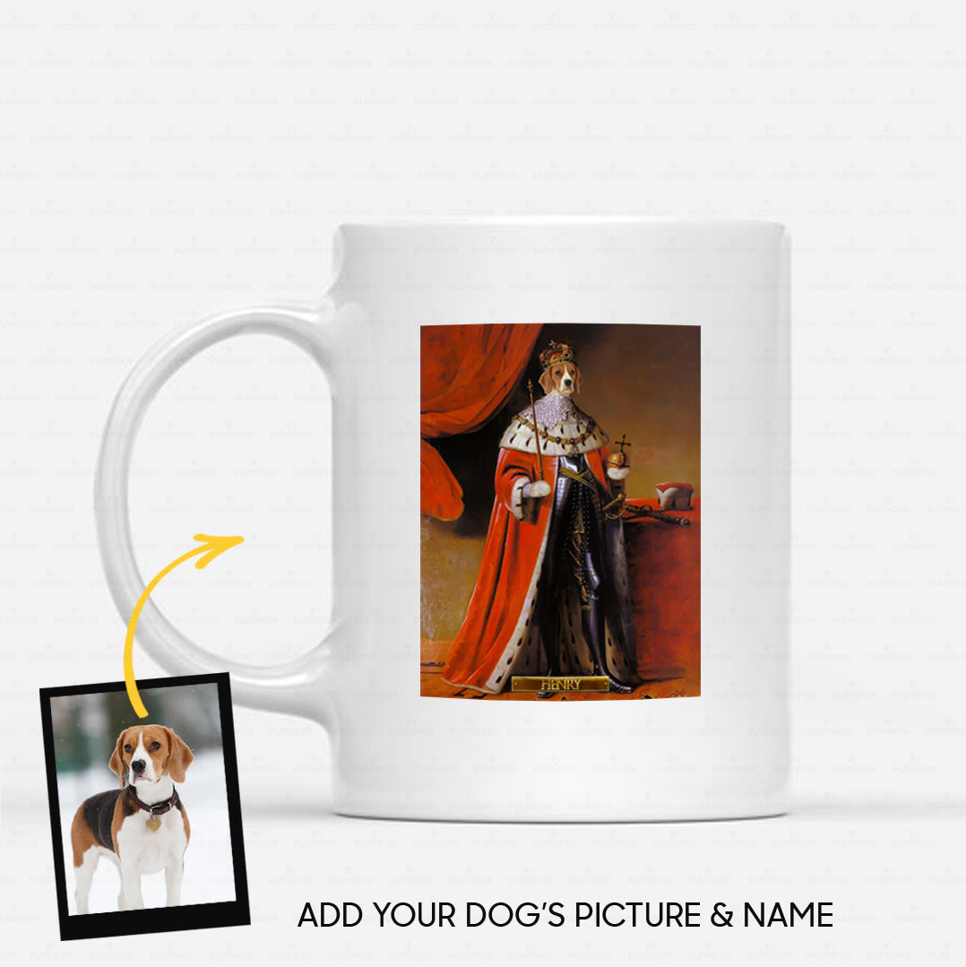 Personalized Dog Gift Idea - Royal Dog's Portrait 56 For Dog Lovers - White Mug