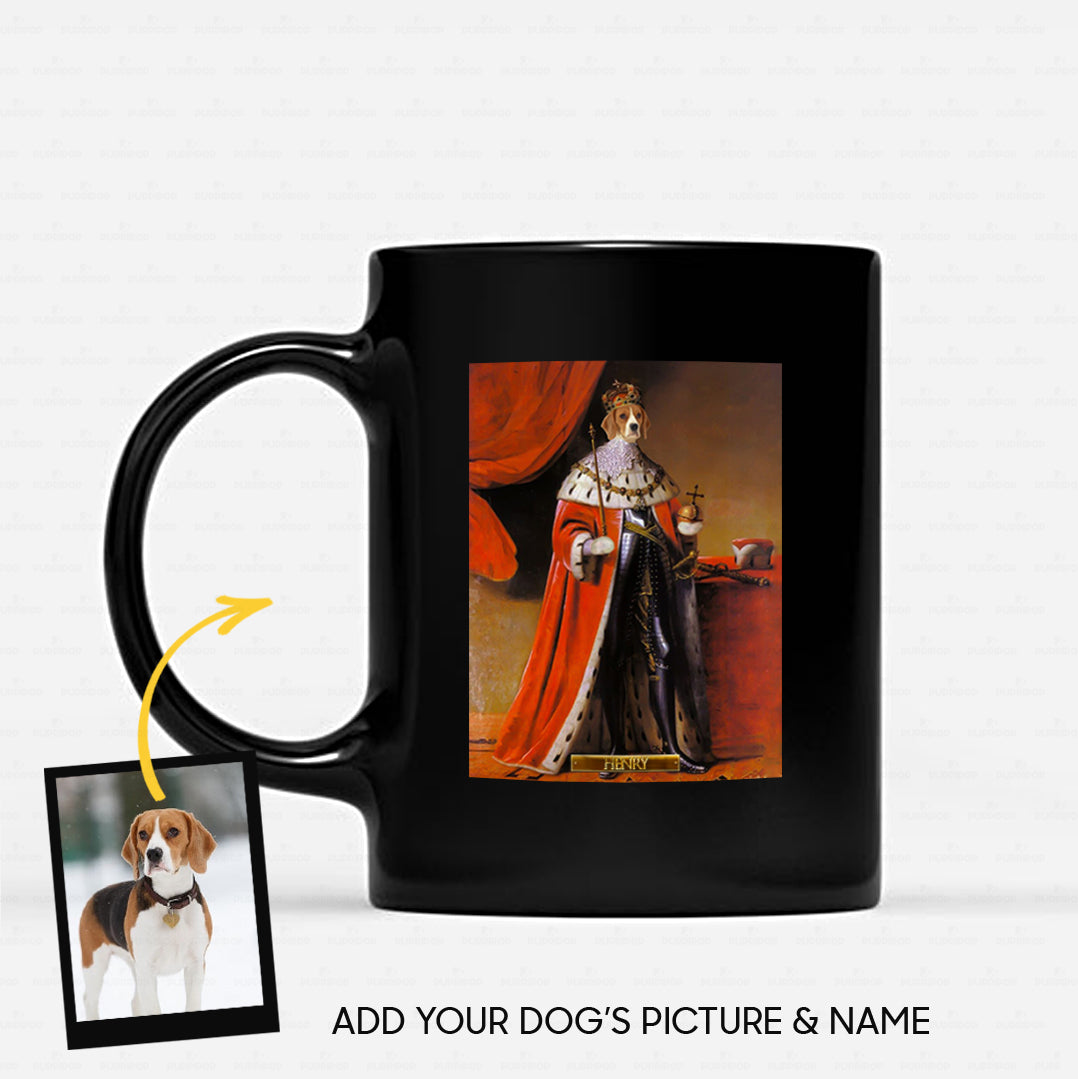Personalized Dog Gift Idea - Royal Dog's Portrait 56 For Dog Lovers - Black Mug