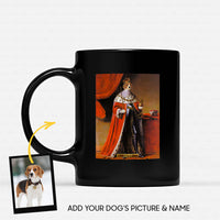 Thumbnail for Personalized Dog Gift Idea - Royal Dog's Portrait 56 For Dog Lovers - Black Mug