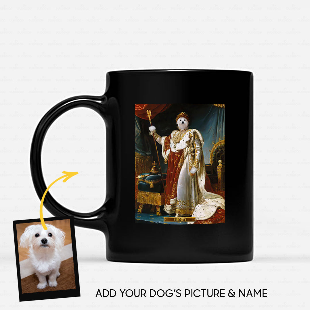 Personalized Dog Gift Idea - Royal Dog's Portrait 57 For Dog Lovers - Black Mug