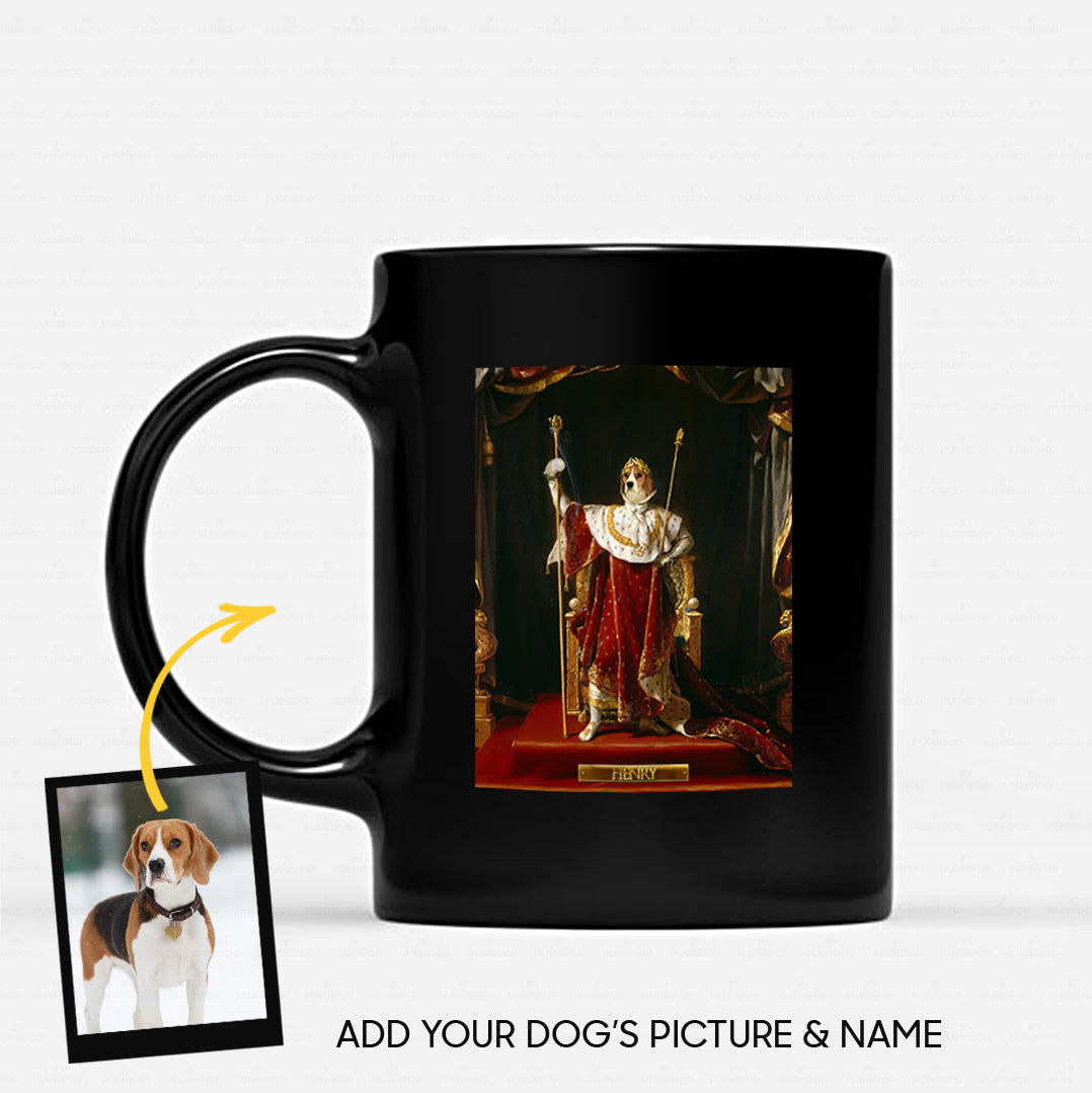 Personalized Dog Gift Idea - Royal Dog's Portrait 58 For Dog Lovers - Black Mug