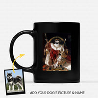 Thumbnail for Personalized Dog Gift Idea - Royal Dog's Portrait 59 For Dog Lovers - Black Mug