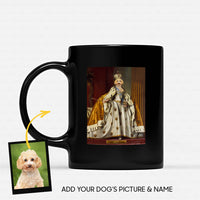 Thumbnail for Personalized Dog Gift Idea - Royal Dog's Portrait 60 For Dog Lovers - Black Mug