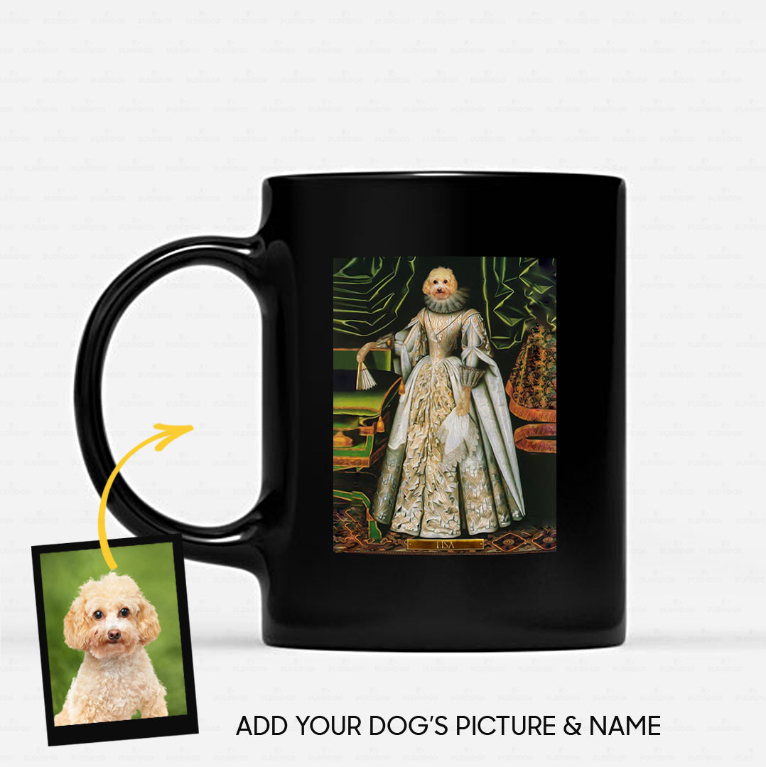 Personalized Dog Gift Idea - Royal Dog's Portrait 61 For Dog Lovers - Black Mug