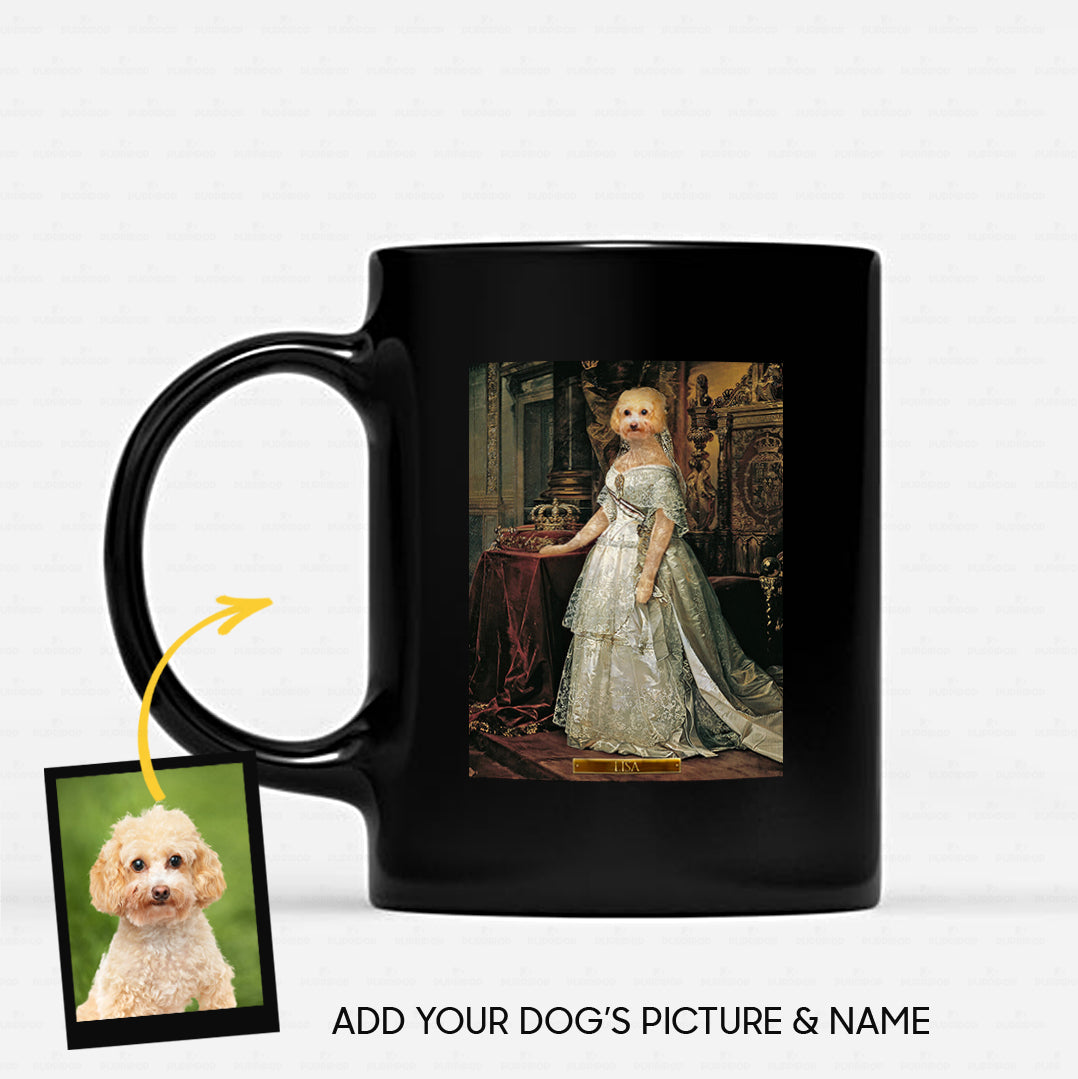 Personalized Dog Gift Idea - Royal Dog's Portrait 62 For Dog Lovers - Black Mug