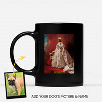 Thumbnail for Personalized Dog Gift Idea - Royal Dog's Portrait 64 For Dog Lovers - Black Mug