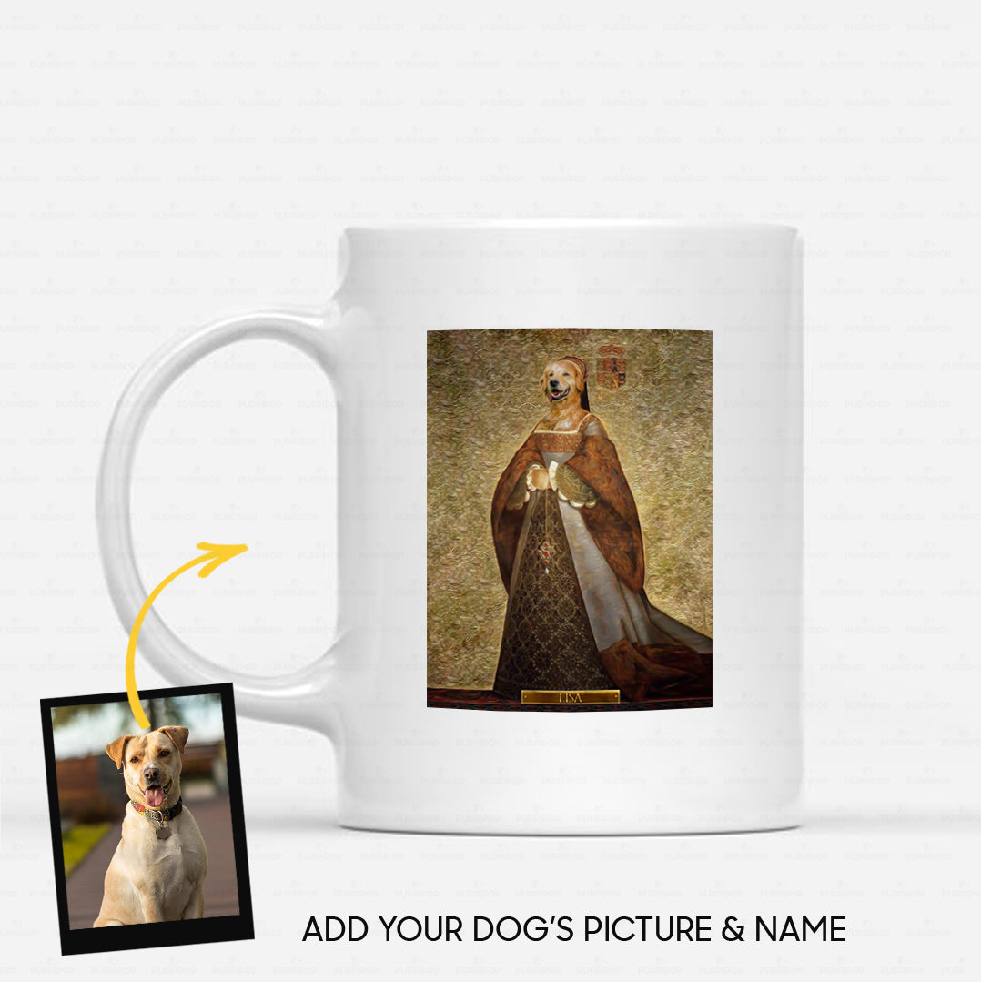 Personalized Dog Gift Idea - Royal Dog's Portrait 67 For Dog Lovers - White Mug
