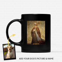 Thumbnail for Personalized Dog Gift Idea - Royal Dog's Portrait 67 For Dog Lovers - Black Mug