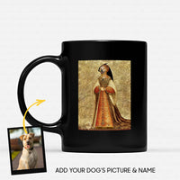 Thumbnail for Personalized Dog Gift Idea - Royal Dog's Portrait 68 For Dog Lovers - Black Mug