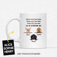 Thumbnail for Personalized Dog Gift Idea - Every Snack You Make, Watching You, Funny Dogs For Dog Lovers - White Mug