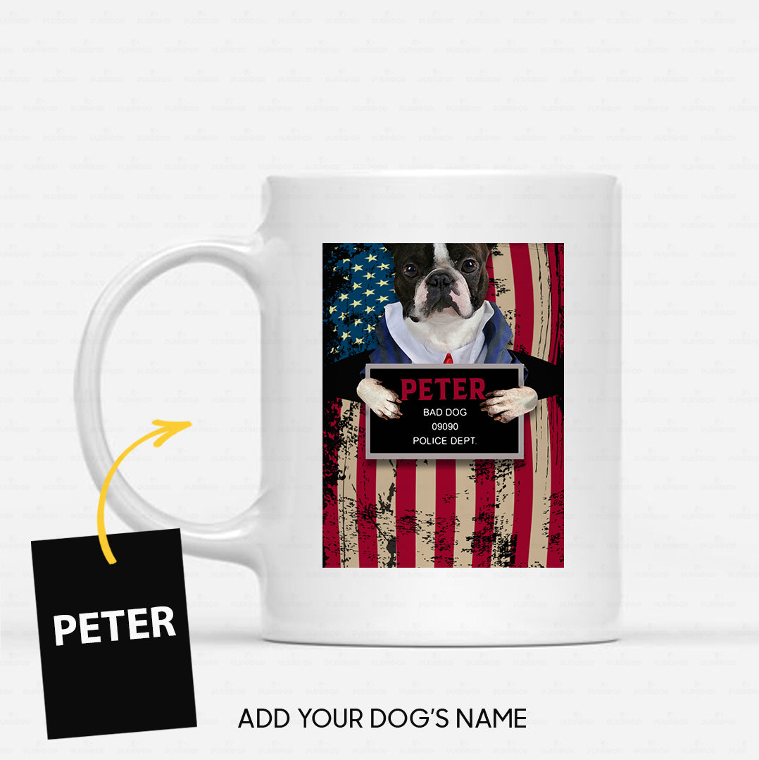 Personalized Dog Gift Idea - Frenchie The Bad Dog Police Dept For Dog Lovers - White Mug