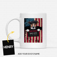 Thumbnail for Personalized Dog Gift Idea - Bad Dog Wearing Artist Hat For Dog Lovers - White Mug
