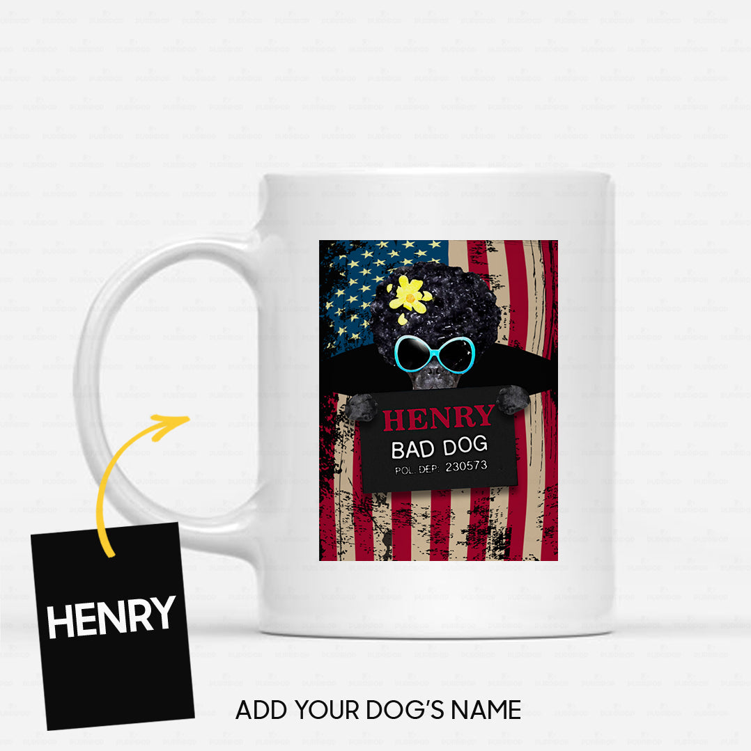 Personalized Dog Gift Idea - Bad Dog With Curly Hair For Dog Lovers - White Mug