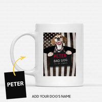 Thumbnail for Personalized Dog Gift Idea - Bad Dog Showing Teeth For Dog Lovers - White Mug