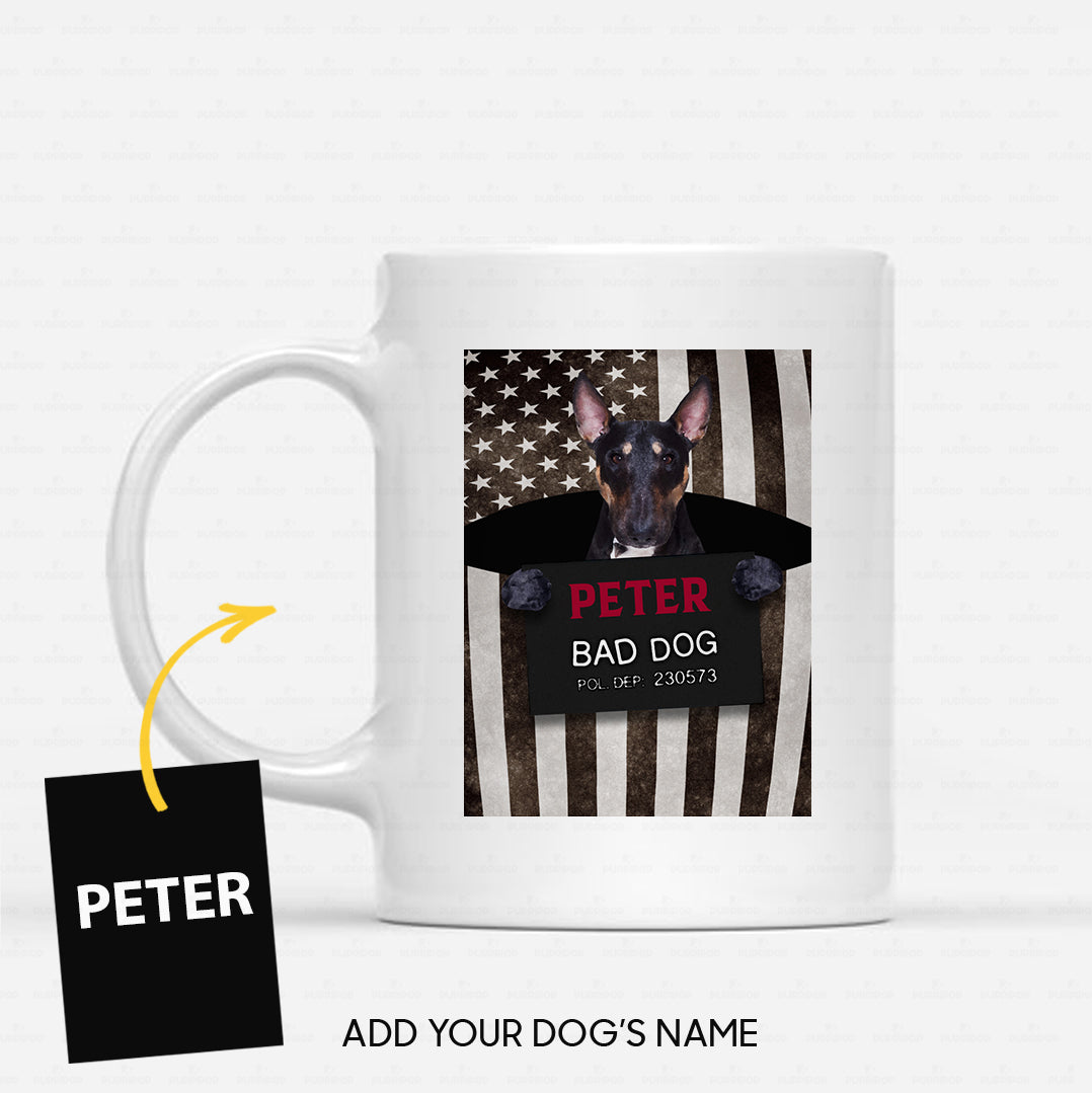 Personalized Dog Gift Idea - Bad Black Bull Terrier For Dog Lovers - White Mug