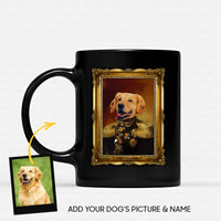 Thumbnail for Personalized Dog Gift Idea - Royal Dog's Portrait 2 For Dog Lovers - Black Mug