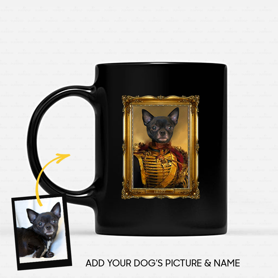 Personalized Dog Gift Idea - Royal Dog's Portrait 14 For Dog Lovers - Black Mug