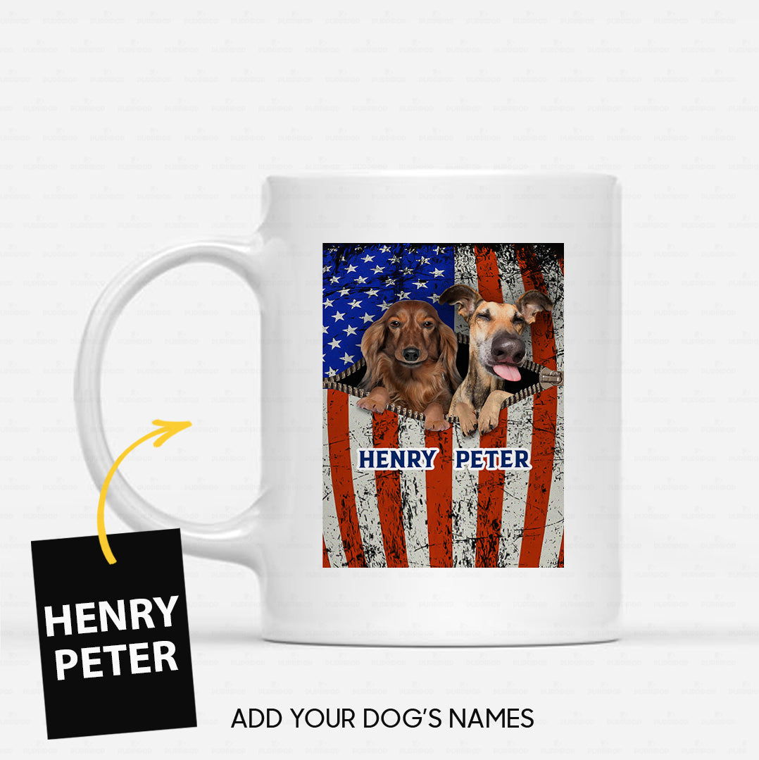 Personalized Dog Gift Idea - Angry Dog With Mowing Dog For Dog Lovers - White Mug