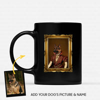 Thumbnail for Personalized Dog Gift Idea - Royal Dog's Portrait 30 For Dog Lovers - Black Mug