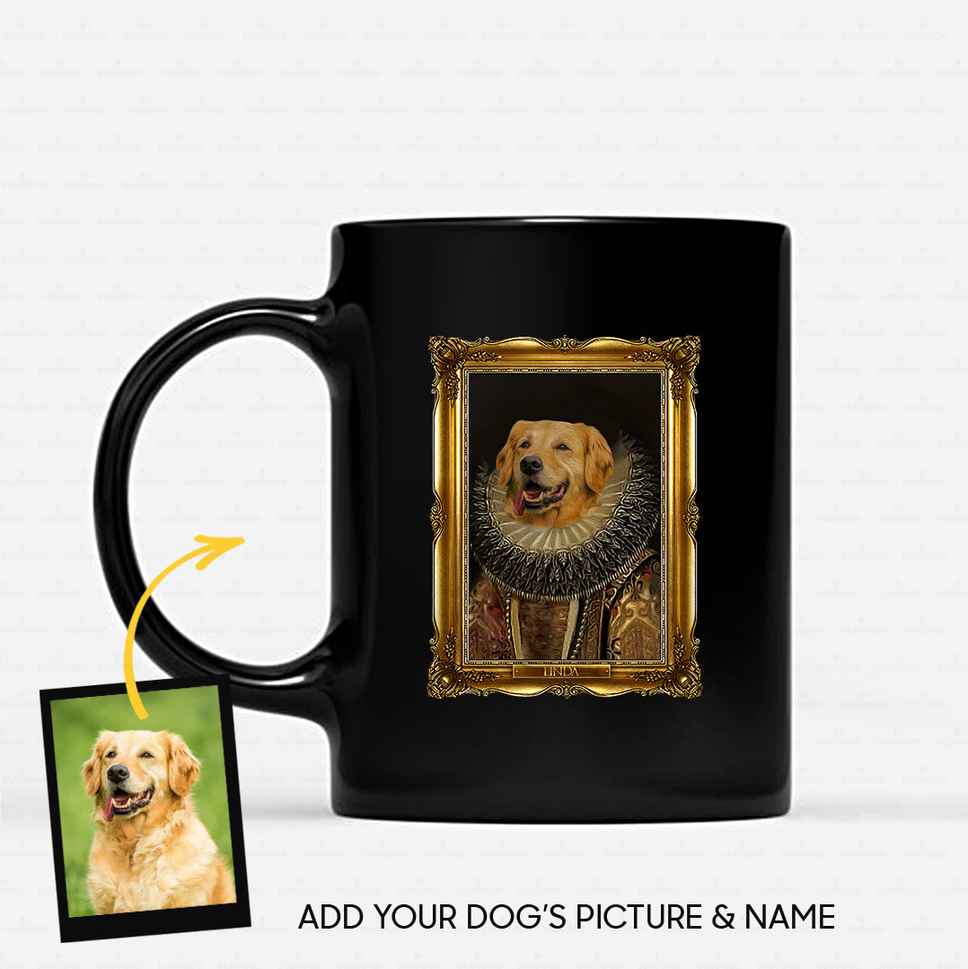 Personalized Dog Gift Idea - Royal Dog's Portrait 31 For Dog Lovers - Black Mug