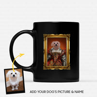 Thumbnail for Personalized Dog Gift Idea - Royal Dog's Portrait 33 For Dog Lovers - Black Mug