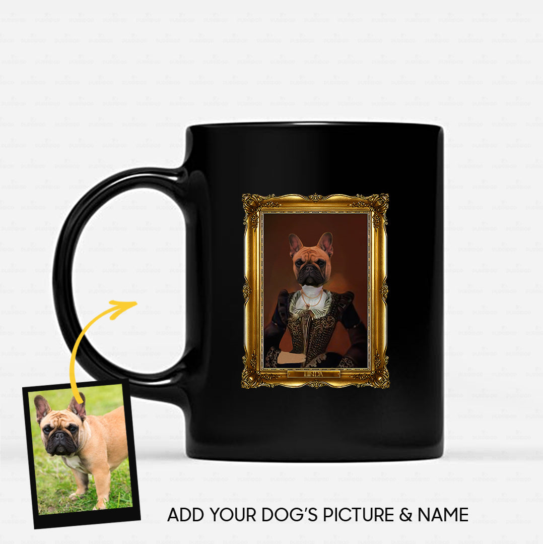 Personalized Dog Gift Idea - Royal Dog's Portrait 35 For Dog Lovers - Black Mug