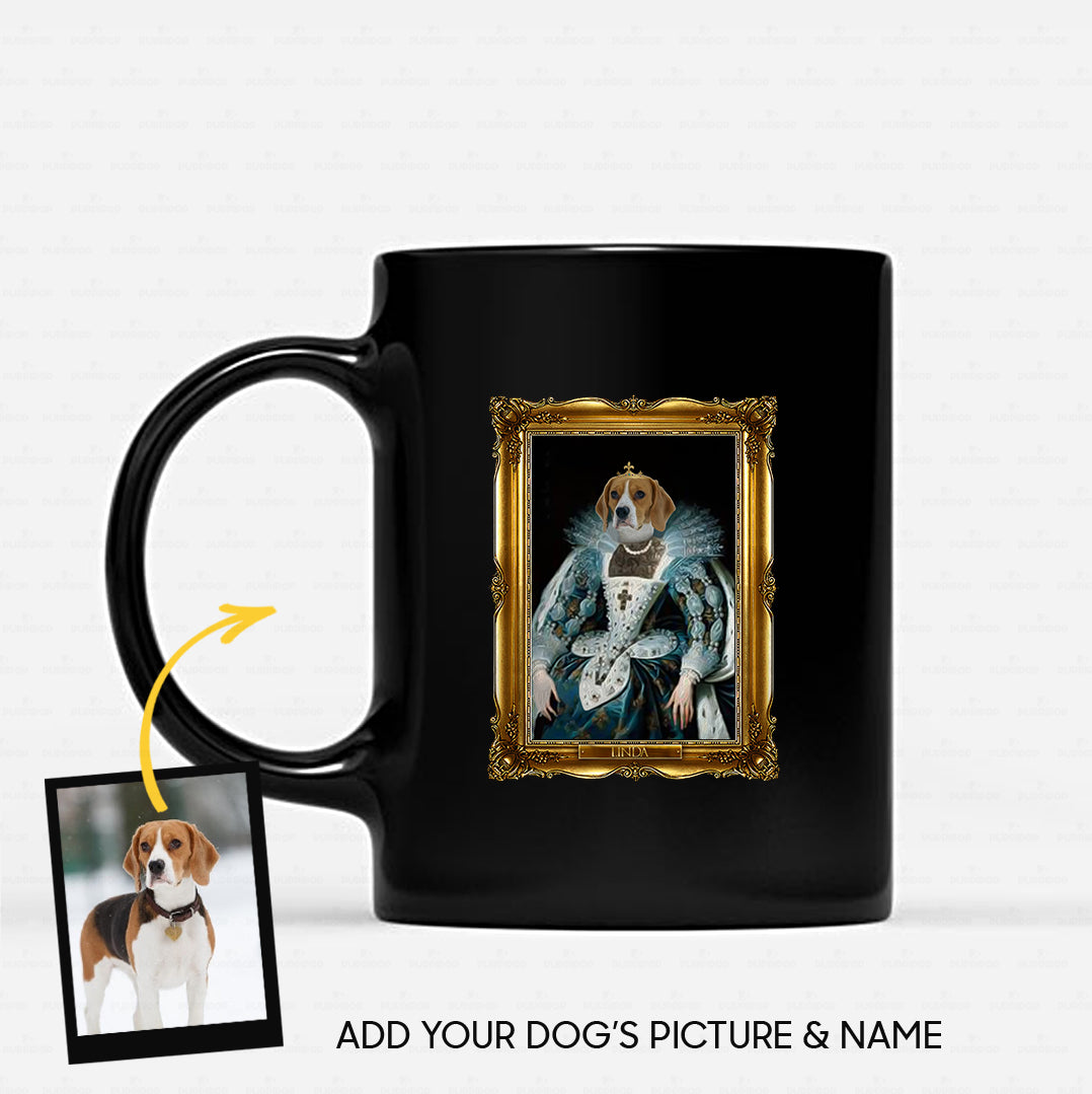 Personalized Dog Gift Idea - Royal Dog's Portrait 38 For Dog Lovers - Black Mug