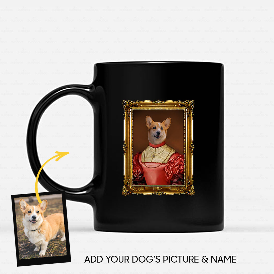 Personalized Dog Gift Idea - Royal Dog's Portrait 40 For Dog Lovers - Black Mug