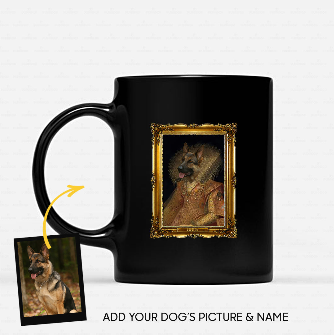 Personalized Dog Gift Idea - Royal Dog's Portrait 41 For Dog Lovers - Black Mug