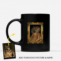 Thumbnail for Personalized Dog Gift Idea - Royal Dog's Portrait 41 For Dog Lovers - Black Mug