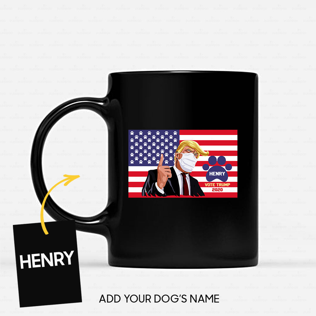 Personalized Dog Gift Idea - Vote Trump 2020 For Dog Lovers - Black Mug