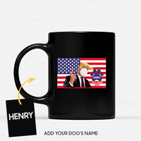 Thumbnail for Personalized Dog Gift Idea - Vote Trump 2020 For Dog Lovers - Black Mug