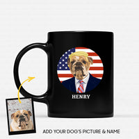 Thumbnail for Personalized Dog Gift Idea - Dog President For Dog Lovers - Black Mug