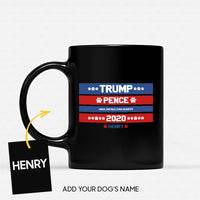 Thumbnail for Personalized Dog Gift Idea - Trump Pence Make America Evan Genater 2020 For Dog Lovers - Black Mug