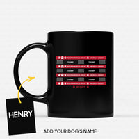 Thumbnail for Personalized Dog Gift Idea - Keep America Great Red Lines For Dog Lovers - Black Mug