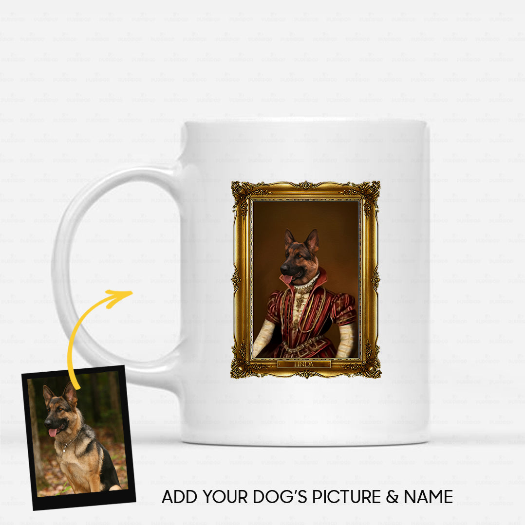 Personalized Dog Gift Idea - Royal Dog's Portrait 30 For Dog Lovers - White Mug