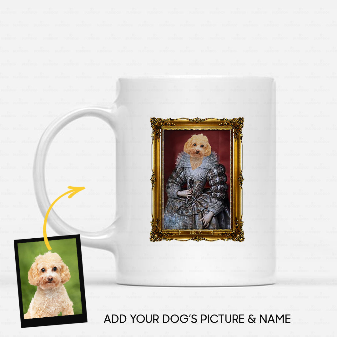 Personalized Dog Gift Idea - Royal Dog's Portrait 32 For Dog Lovers - White Mug